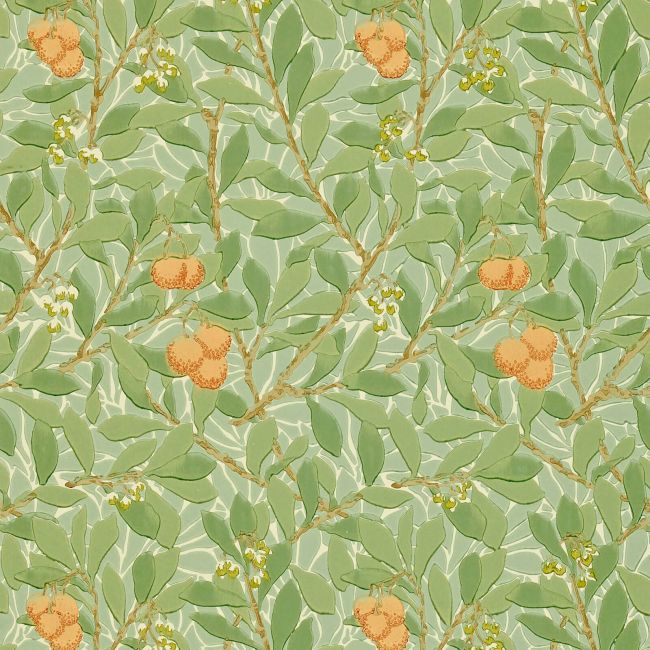 Arbutus Wallpaper Green/Terracotta