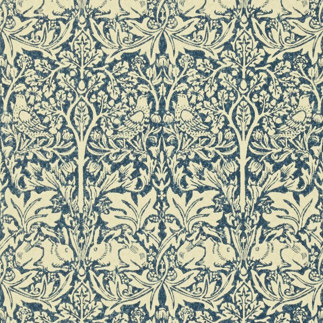 Brer Rabbit Wallpaper Indigo/Vellum