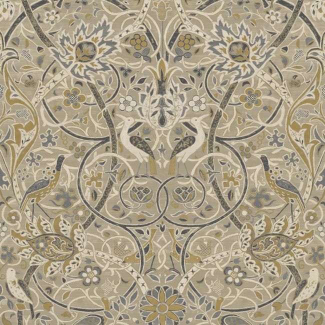 Bullerswood Wallpaper Stone/Mustard