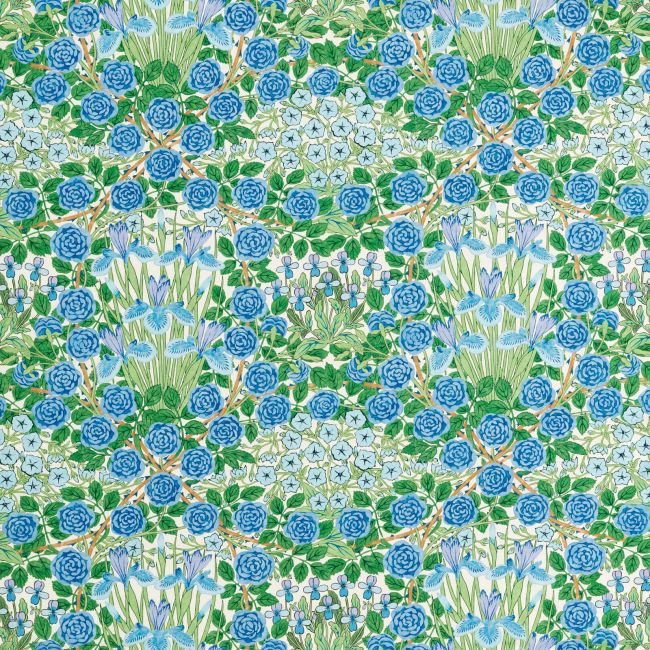 Campanula Fabric Peacock/Opal