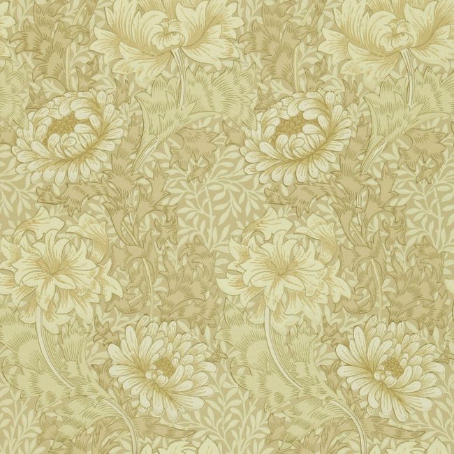 Chrysanthemum Wallpaper Ivory/Canvas