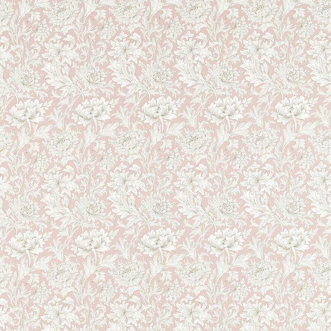 Chrysanthemum Toile Fabric Cochineal Pink