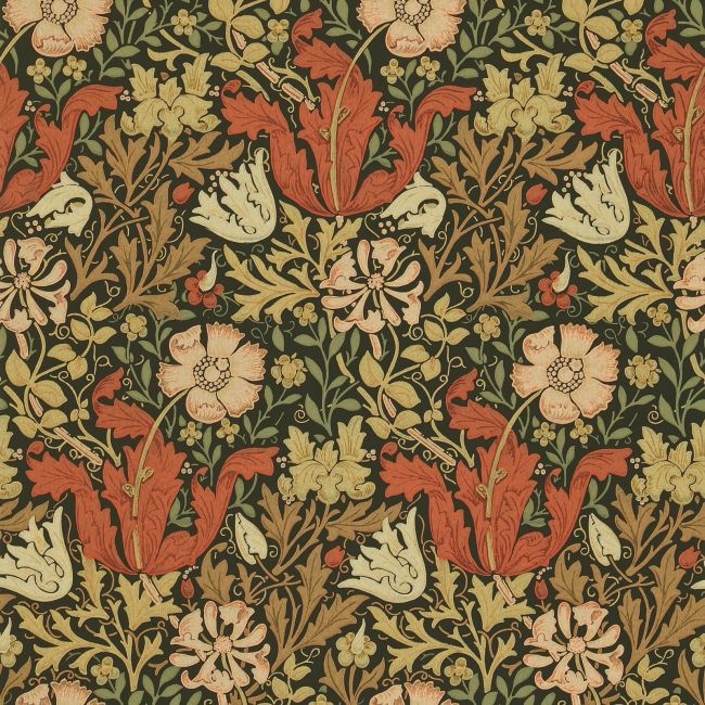 Compton Wallpaper Brown/Orange