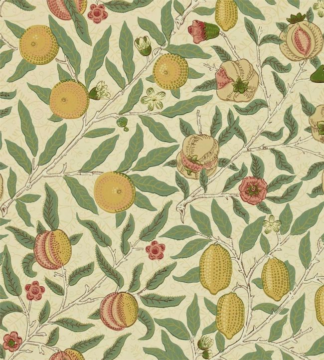 Fruit Wallpaper Beige/Gold/Coral