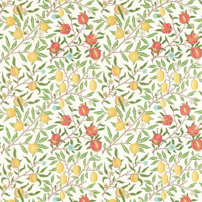 Fruit Fabric Leaf Green/Madder