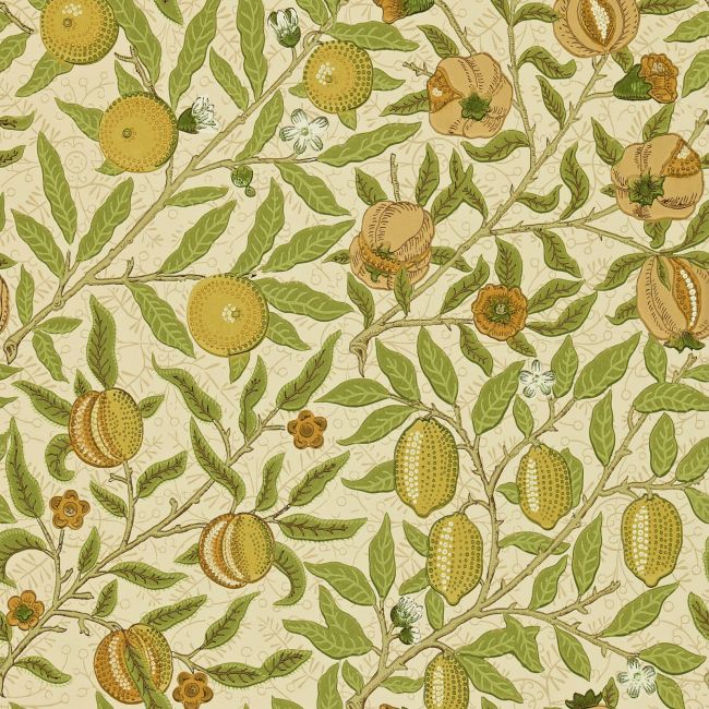 Fruit Wallpaper Lime/Green/Tan