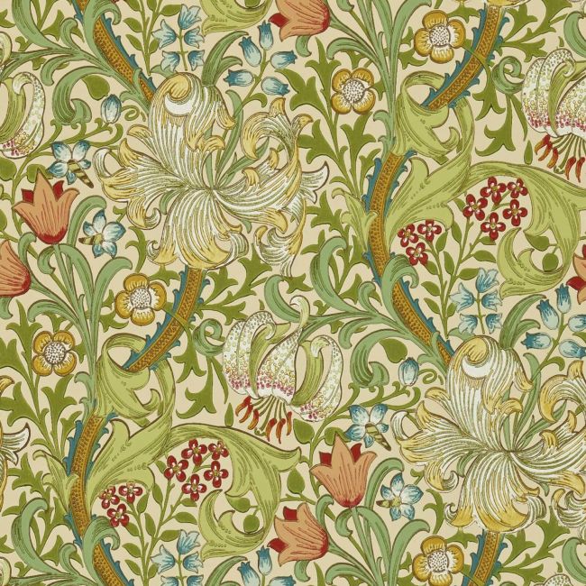 Golden Lily Wallpaper Pale Biscuit