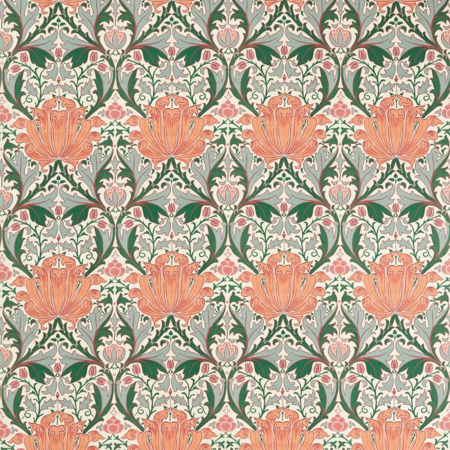 Helena Fabric Peach/Teal