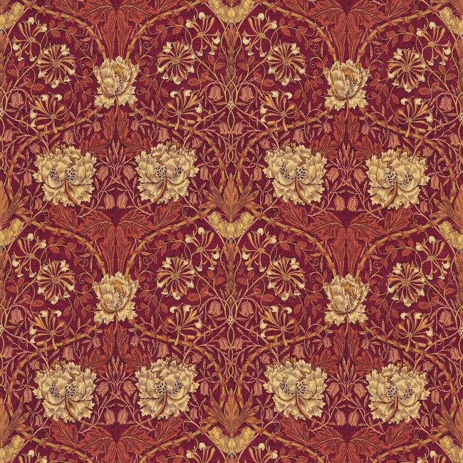 Honeysuckle & Tulip Fabric Brick/Russet