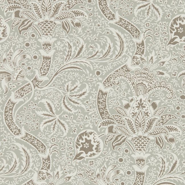 Indian Wallpaper Grey/Pewter