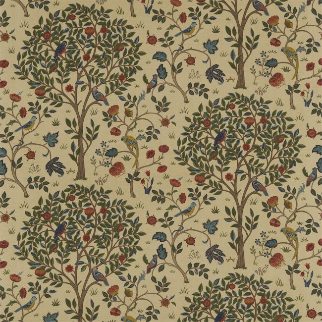 Kelmscott Tree Fabric Forest/Gold