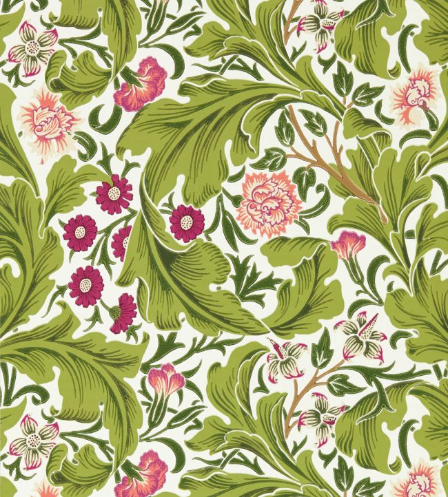 Leicester Wallpaper Sour Green/Plum