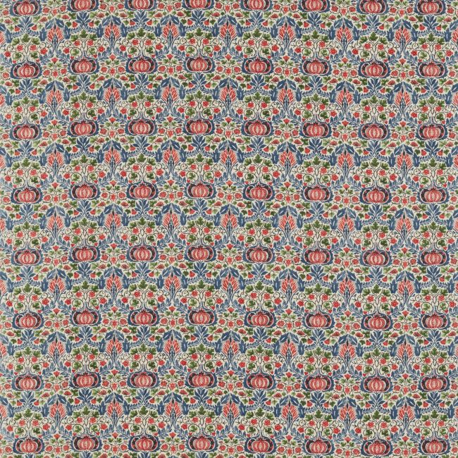 Little Chintz Fabric Indigo/Carmine