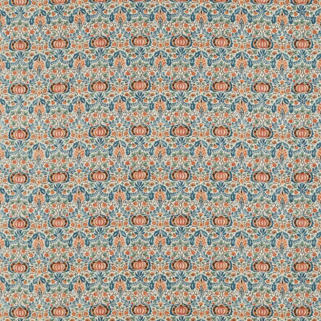 Little Chintz Fabric Teal/Saffron