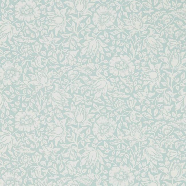 Mallow Wallpaper Chalk Duck Egg