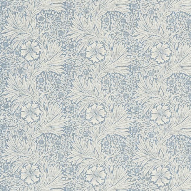 Marigold Fabric China Blue/Ivory