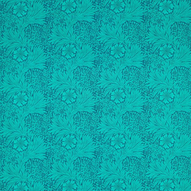 Marigold Fabric Navy/Turquoise