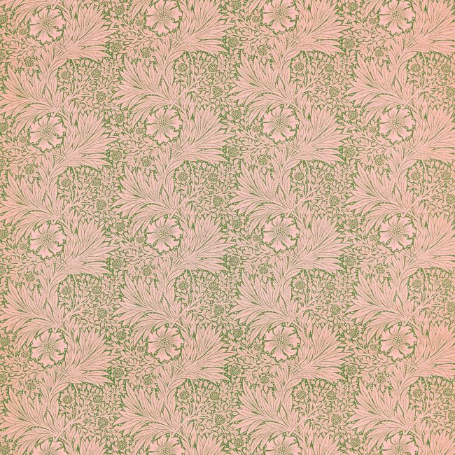 Marigold Fabric Olive/Pink