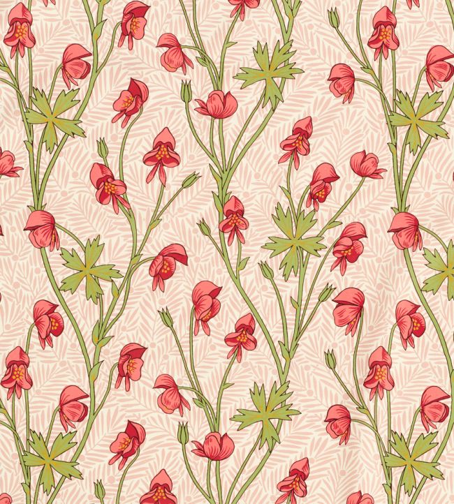 Monkshood Fabric Rhubarb