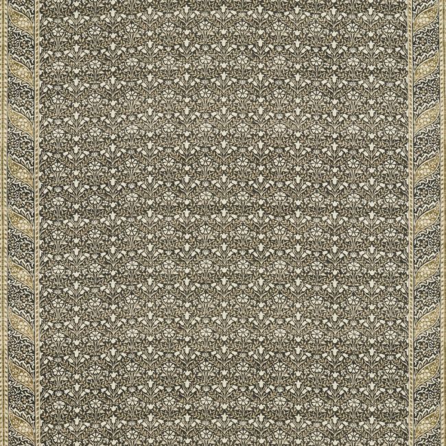 Morris Bellflowers Fabric Charcoal/Olive