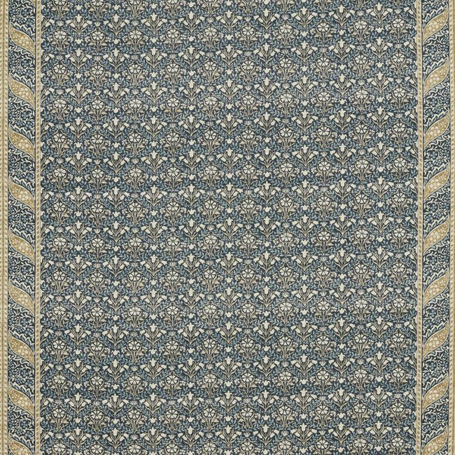 Morris Bellflowers Fabric Indigo/Sage