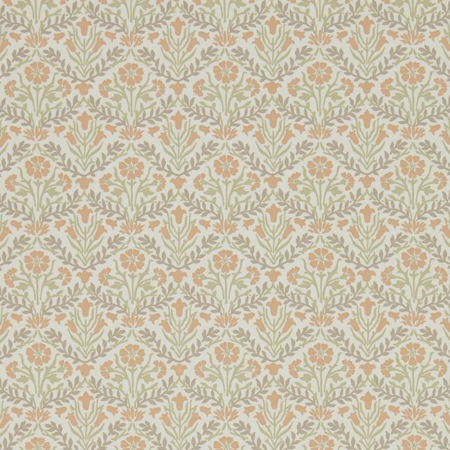 Morris Bellflowers Wallpaper Saffron/Olive