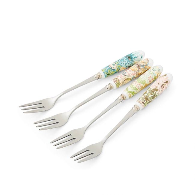 Pastry Forks Set of 4, Multi Multi