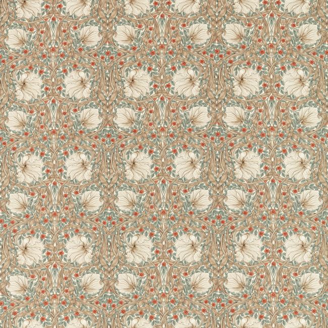 Pimpernel Fabric Linen/Coral