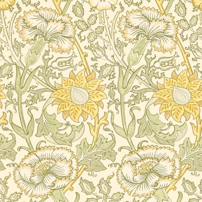 Pink & Rose Wallpaper Cowslip/Fennel