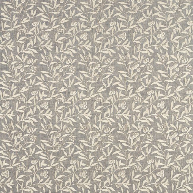 Pure Arbutus Embroidery Fabric Inky Grey