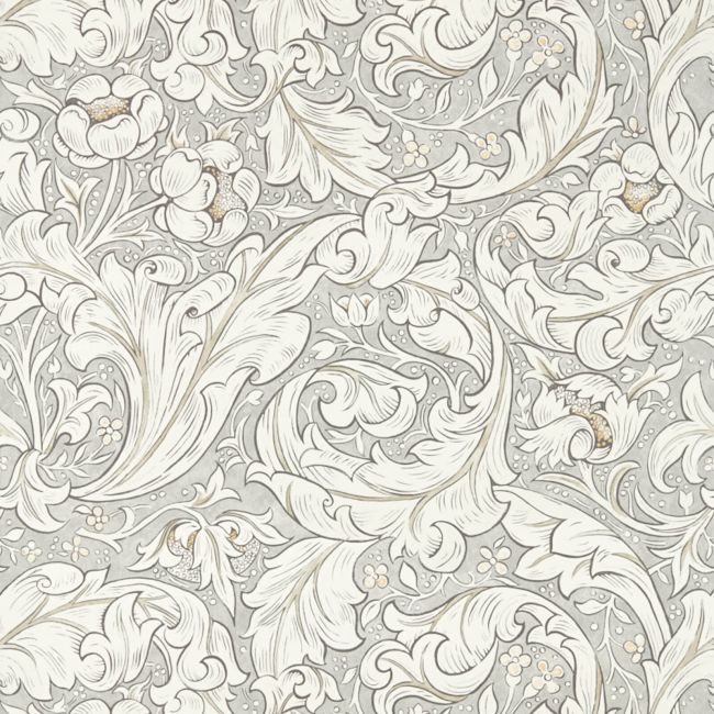 Pure Bachelors Button Wallpaper Stone/Linen