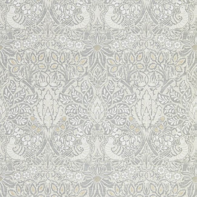 Pure Dove & Rose Wallpaper Cloud Grey