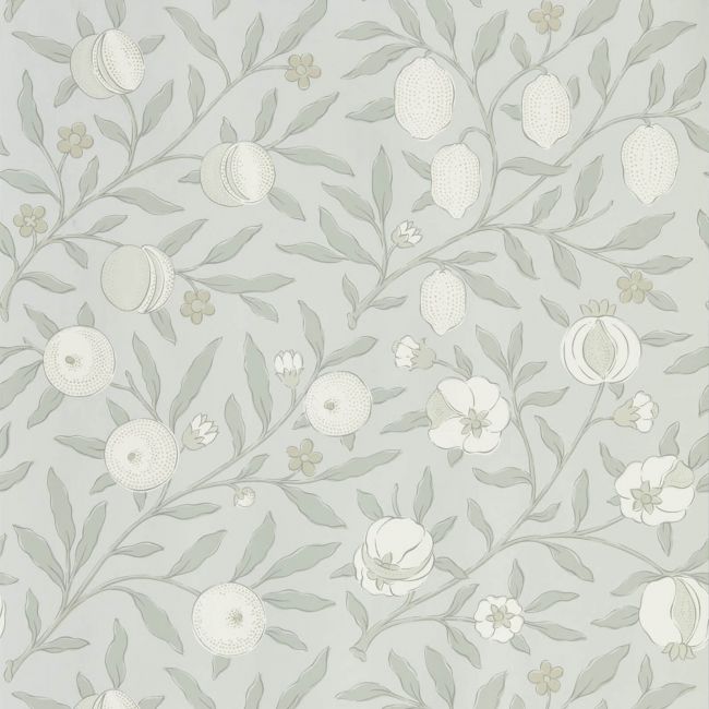 Pure Fruit Wallpaper Grey Blue