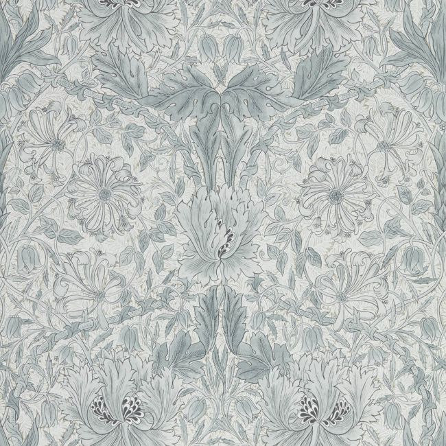 Pure Honeysuckle & Tulip Wallpaper Cloud Grey