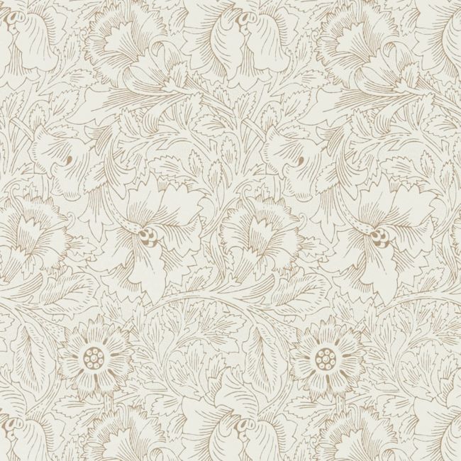 Pure Poppy Wallpaper Cream/Gold