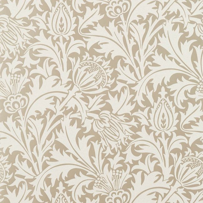 Pure Thistle Beaded Wallpaper Gilver