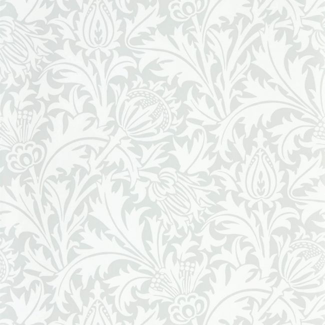 Pure Thistle Wallpaper Grey Blue