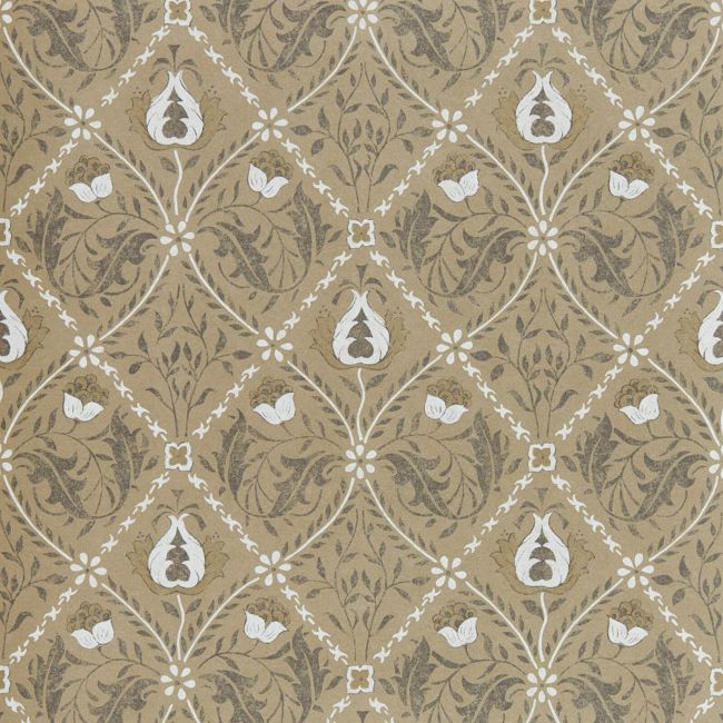 Pure Trellis Wallpaper Gold