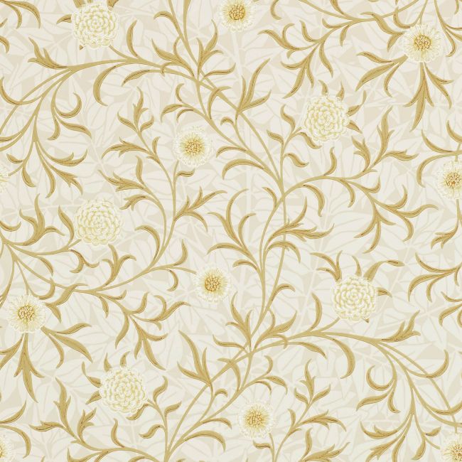 Scroll Wallpaper Vellum/Biscuit