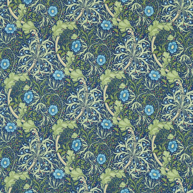 Seaweed Fabric Cobalt/Thyme