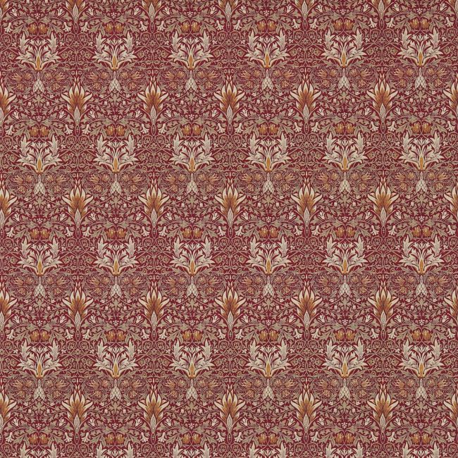 Snakeshead Fabric Claret/Gold