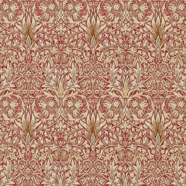 Snakeshead Wallpaper Madder/Gold