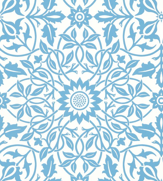 St James Ceiling Wallpaper China Blue