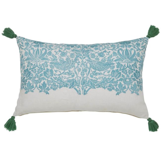 Strawberry Thief Cushion, Teal Teal