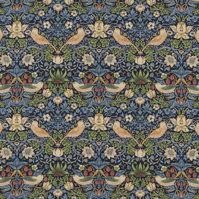 Strawberry Thief Fabric Indigo/Mineral