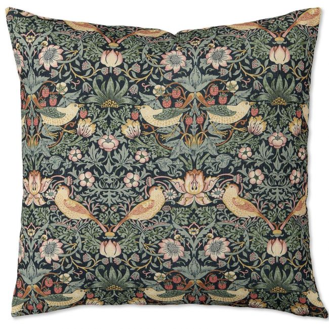 Strawberry Thief Outdoor Cushion, Thicket Dawn Thicket Dawn