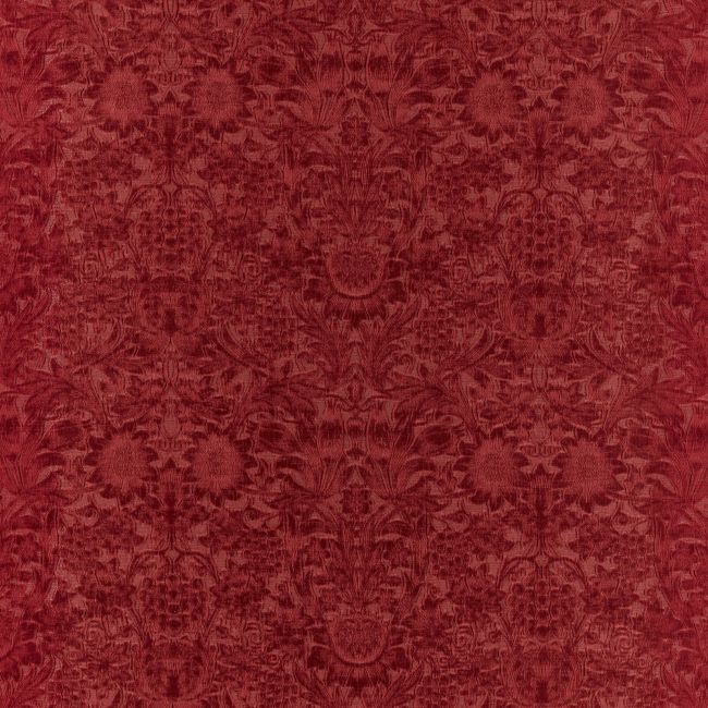 Sunflower Caffoy Velvet Fabric Barbed Berry