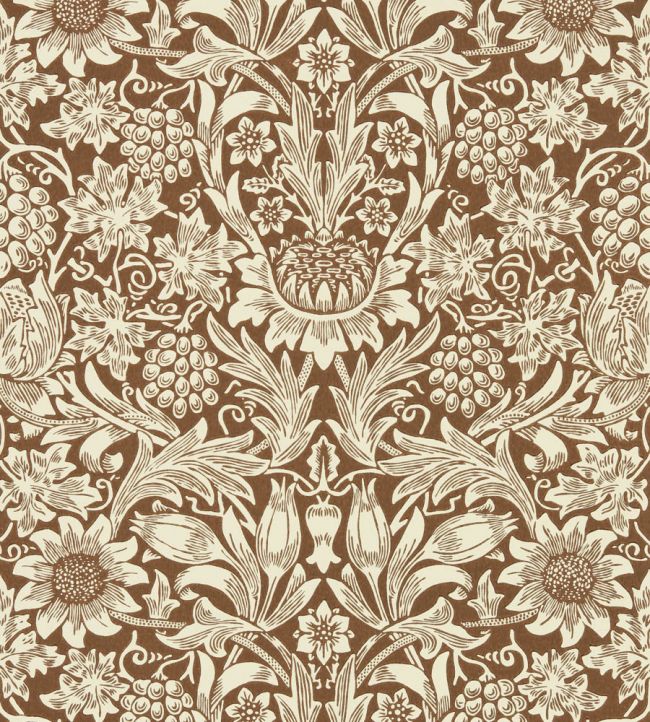 Sunflower Wallpaper Chocolate/Cream