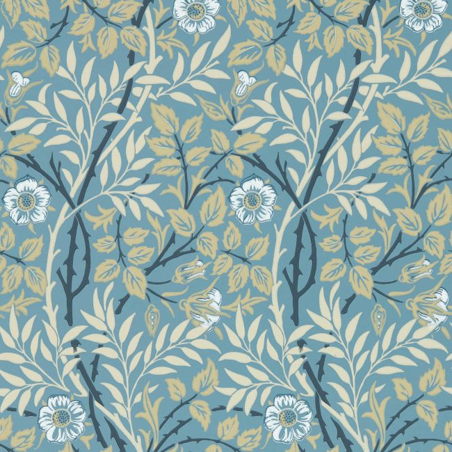 Sweet Briar Wallpaper Mineral/Linen