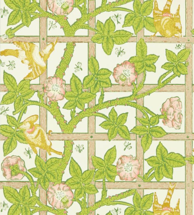 Trellis Wallpaper Summer Yellow